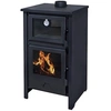 Image de Eider Biomasa Poêle à bois - modèle QUARTZ - 9,7 kW - juqsu'à 210 m³ - H.89 x l.47 x P.52 cm - Classe énergétique A