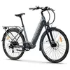 Image de Velo de Ville Electrique VAE, EBIKE-28 PRO , Alu. SHIMANO 7 Vitesses & Freins a disque Hydraulique Batterie Intégrée Ion Lithium 48V 13Ah