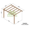 Image de Maderland - Pergola accolée en bois lamellé-collé Andorra 400 x 300 cm
