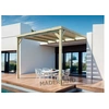 Image de Maderland Pergola en bois adossée semi-couverte - modèle MONTPELLIER - 500 x 400 cm