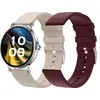 Image de SMARTEE DUO VELVET - Montre connectée, écran 1,32" AMOLED, appels BT, 100 sports, autonomie 7 jours - rouge