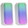 Image de Enceintes Bluetooth MSRGB Blanc RGB Full Mesh 2 Haut-Parleurs Actifs 15W