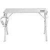 Image de Bureau Gamer Mars Gaming MGD140RGBW Rectangulaire Support Casque et Boissons Métal RGB Blanc