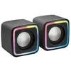 Image de Enceintes Compactes Gaming RGB MSCUBE Noir Processeur de Son DSP 8W
