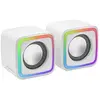 Image de Enceintes Compactes Gaming RGB MSCUBE Blanc Processeur de Son DSP 8W