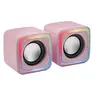 Image de Enceintes Compactes Gaming RGB MSCUBE Rose Processeur de Son DSP 8W