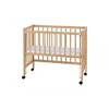 Image de Lit bébé à barreaux cododo en hêtre massif naturel 40x90 cm