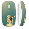 Image de Souris Sans Fil Fleurs Jaune ()