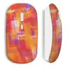 Image de Souris sans fil Pixel design Orange ()