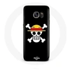 Image de Coque pour Samsung Galaxy S7 Edge One Piece Manga Tete de Mort Fond Noir