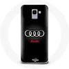 Image de Coque pour Samsung Galaxy J6 2018 Audi Logo Métal fond noir