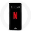 Image de Coque pour Samsung Galaxy S10 Netflix Logo rouge fond noir