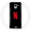 Image de Coque pour Samsung Galaxy J6 2018 Netflix Logo rouge fond noir