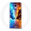 Image de Coque pour Samsung Galaxy J6 2018 Loup de Glace et de feu