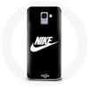 Image de Coque pour Samsung Galaxy A6 2018 Nike Logo blanc fond Noir