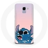 Image de Coque pour Samsung Galaxy A6 2018 Stitch le Nez en l'air fond rose