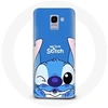 Image de Coque pour Samsung Galaxy A6 2018 Stitch mignon fond bleu