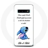 Image de Coque pour Samsung Galaxy s10 plus Lilo et Stitch Ohana Citation Blanc