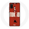 Image de Coque pour Samsung Galaxy S20 La casa de papel Tokyo Fanart logo Fond Rouge