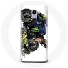 Image de Coque pour Samsung Galaxy A8 2018 Valentino Rossi Pilote de vitesse fond blanc