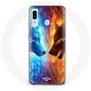 Image de Coque pour Samsung Galaxy A20 Loup de Glace et de feu