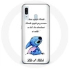 Image de Coque pour Samsung Galaxy A20 Lilo et Stitch Ohana Citation Blanc