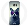 Image de Coque pour Samsung Galaxy S6 Chat Lunettes violettes Style