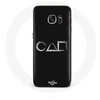 Image de Coque pour Samsung Galaxy S6 Edge Squid Game logo symboles carre cercle triangle Fond Noir