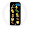 Image de Coque pour Samsung Galaxy S6 Les Simpson autocollants fond noir