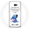 Image de Coque pour samsung galaxy A5 2017 Lilo et Stitch Ohana Citation Blanc