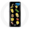 Image de Coque pour samsung galaxy A5 2017 Les Simpson autocollants fond noir