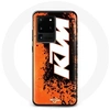 Image de Coque pour Samsung Galaxy S20 Ultra KTM Logo blanc fond orange