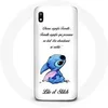 Image de Coque pour Samsung Galaxy A10 Lilo et Stitch Ohana Citation Blanc