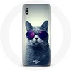 Image de Coque pour Samsung Galaxy A10 Chat Lunettes violettes Style