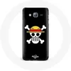 Image de Coque pour Samsung Galaxy J7 One Piece Manga Tete de Mort Fond Noir