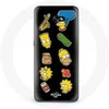 Image de Coque pour Samsung Galaxy A8 2016 Les Simpson autocollants fond noir