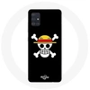 Image de Coque pour Samsung Galaxy A71 One Piece Manga Tete de Mort Fond Noir