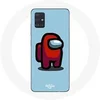 Image de Coque pour Samsung Galaxy A71 Among Us jeu vidéo Fond bleu