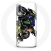 Image de Coque pour Samsung Galaxy A50 Valentino Rossi Pilote de vitesse fond blanc