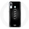Image de Coque pour Samsung Galaxy A40 Audi Logo cache moyeu fond noir