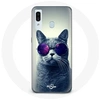 Image de Coque pour samsung galaxy A40 Chat Lunettes violettes Style