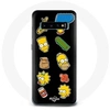 Image de Coque pour Samsung Galaxy s10 edge Les Simpson autocollants fond noir