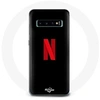 Image de Coque pour Samsung Galaxy s10 edge Netflix Logo rouge fond noir