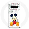 Image de Coque pour Samsung Galaxy s10 edge Mickey Mouse Fleurs Cours