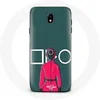 Image de Coque pour Samsung Galaxy S5 Squid Game Soldat Rouge avec Masque Cercle Fond Vert