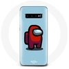 Image de Coque pour Samsung Galaxy s10 edge Among Us jeu vidéo Fond bleu