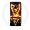 Image de Coque pour Samsung Galaxy S7 Edge Vikings Série Saison 6 logo V Epée de Feu Fond Noir