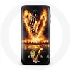Image de Coque pour Samsung Galaxy S5 Vikings Série Saison 6 logo V Epée de Feu Fond Noir