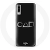 Image de Coque pour Samsung Galaxy A50 Squid Game logo symboles carre cercle triangle Fond Noir