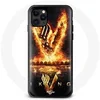 Image de Coque pour Iphone 11 Pro Vikings Série Saison 6 logo V Epée de Feu Fond Noir